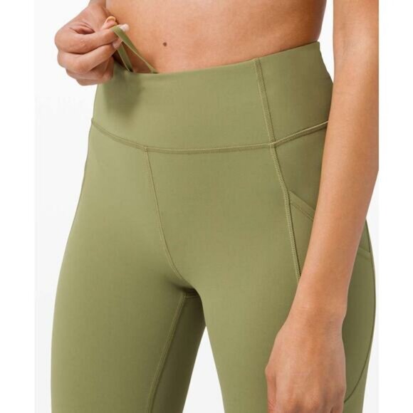 Lululemon Invigorate High-Rise Tight 25" Everlux In Bronze Green Size 4 - Picture 3 of 9